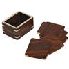Wooden Drink Coasters Wood Table Coaster Set of 6 for Tea Cups Coffee Mugs Beer Cans Bar Tumblers and Water Glasses