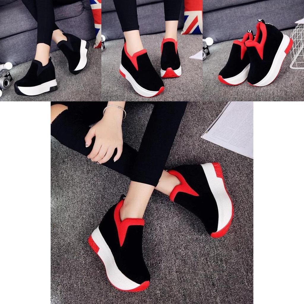 Chic And Casual Comfortable Spring Breathable Loafers For Women With Increased Heels