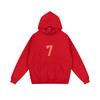 Unisex Oversized Hooded Sweatshirt With Flock Letter Print Soft Cotton Blend Warm Lined