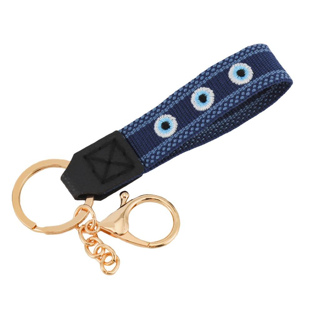

Pu Leather Devil s Eye Keychain Anti-Lost Embroidery Lanyard Blue Eye Pendant Bag Accessories Style 4