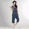 Women's Denim Overalls Large Size Straight Pants Blue Jeans Women's Denim Shorts More Sizes 48 50