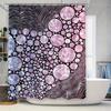 Abstract Purple Bubble Bath Shower Curtain Decorative Waterproof Polyester Bathroom Accessories Customizable Size Options Availa