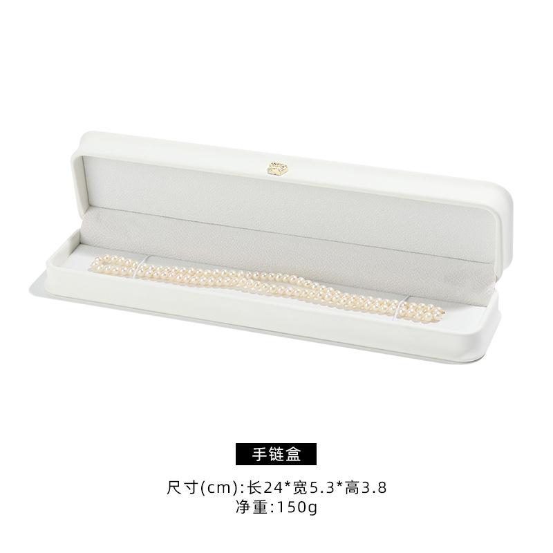 PU leather crown jewelry box, ring pendant, bracelet box, pearl treasure box, jewelry packaging box