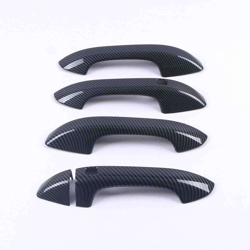 For Kia Optima K5 LHD     ABS Chrome Carbon Fiber Black Door Handle Cover Trims Sticker Car Styling Accessories