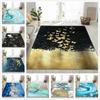 Gold Butterfly Living Room Carpet Nordic Marble Pattern Bedroom Rug Kids Play Mat Parlor Kitchen Rug Home Decor Room Floor Mat