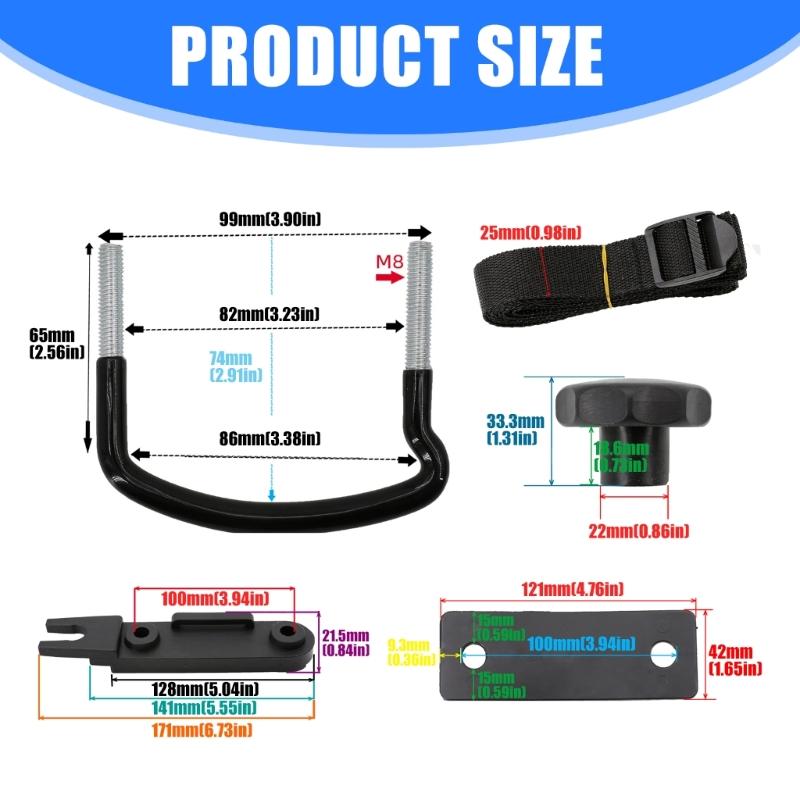 Conjunto de Ferragens de Montagem de Rack de Teto com 23 Peças, com Gaxetas de Borracha e Placas de Suporte para Proteção do Veículo e Design Antivibração