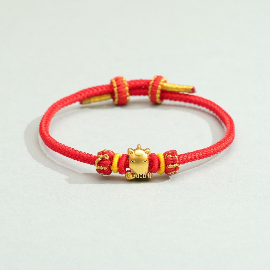 2026 Year of the Horse Red String Zodiac Bracelet - Handwoven Ethnic Style Jewelry, New Year Gift