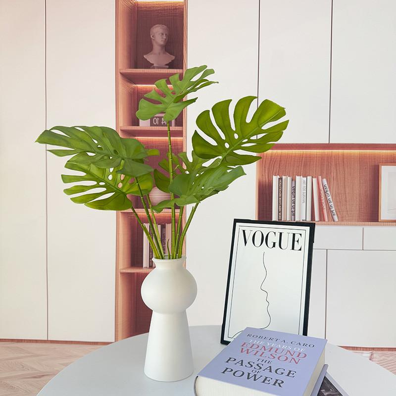 Artificial Green Plant Home Decor With Soft Silicone Leaves For Wedding And Photography Props