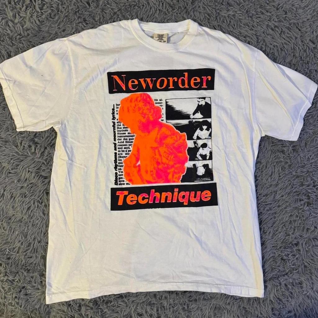 New Order Vintage Style Tour T-Shirt Rock Band Reprint S-4XL