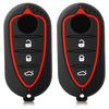 3 Button Silicone Auto Key Fob Case Cover Fit For Alfa Romeo Mito Giulietta Gto 159 Gta 4C Mito Flip Smart Key Ring Skin Protector Housing