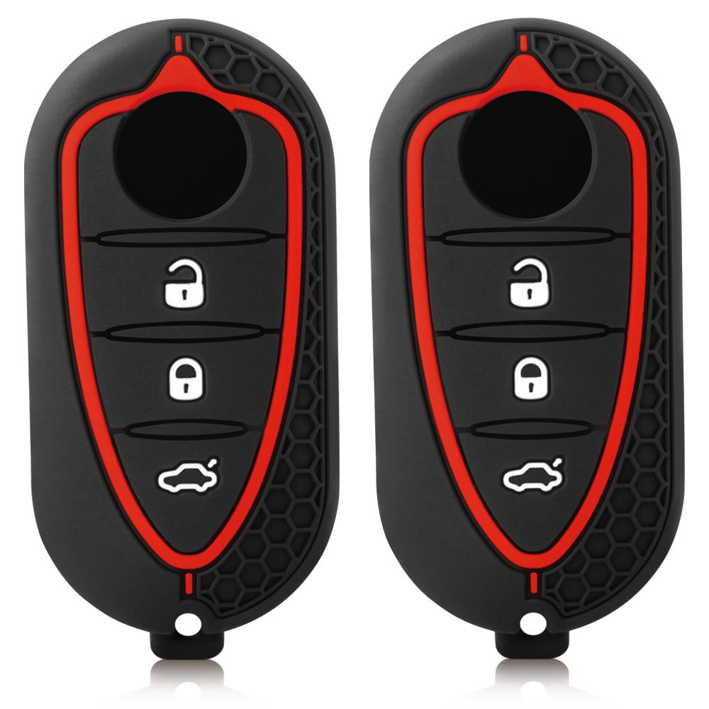 3 Button Silicone Auto Key Fob Case Cover Fit For Alfa Romeo Mito Giulietta Gto 159 Gta 4C Mito Flip Smart Key Ring Skin Protector Housing