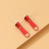1 Pair Stud Earrings Zipper Shape Plated Jewelry Cartoon Candy Color Ear Studs for