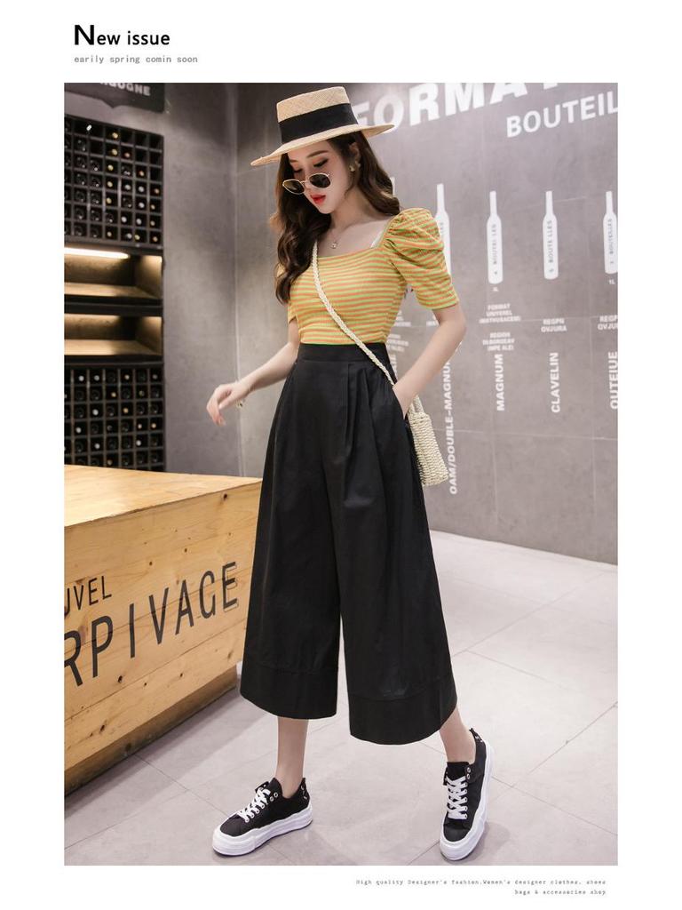 Women's Slimming Seven-Point Wide-Leg Culottes - 2022 Stylish Summer Drape Design