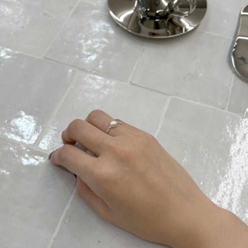 APIOH MATT BALL SILVER RING