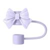Cute Bow Straw Covers Cover for 10mm Straws, Silicone Dustproof Reusable Accessories Cap, Topper Coffee Cups And Tumblers Toppers