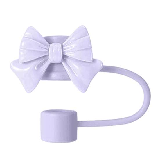 Cute Bow Straw Covers Cover for 10mm Straws, Silicone Dustproof Reusable Accessories Cap, Topper Coffee Cups And Tumblers Toppers