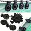 100pcs/200pcs Black Shade Cloth Clips - Durable PP Round Plastic Fasteners for Sun Shades, Patio Mesh Tarps & Garden Covers