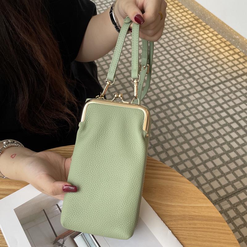 2025 Versatile Stylish Cowhide Crossbody Phone Bag – Fashionable Work Essential