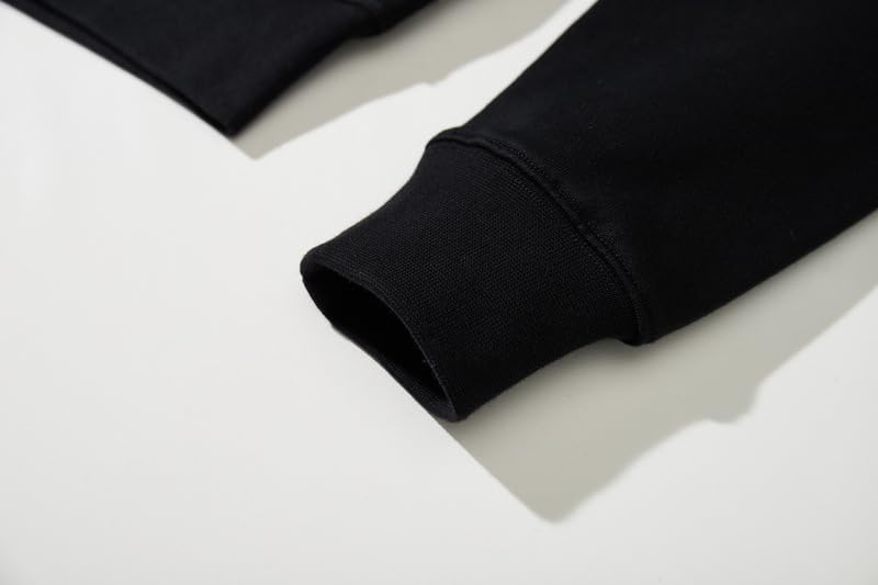 East Rain Men's Hooded Pullover with Dragon Embroidery, Zip-Up Jersey, Long Sleeve, Unique Cotton Sweatshirt, Oversized Outerwear, FUN401