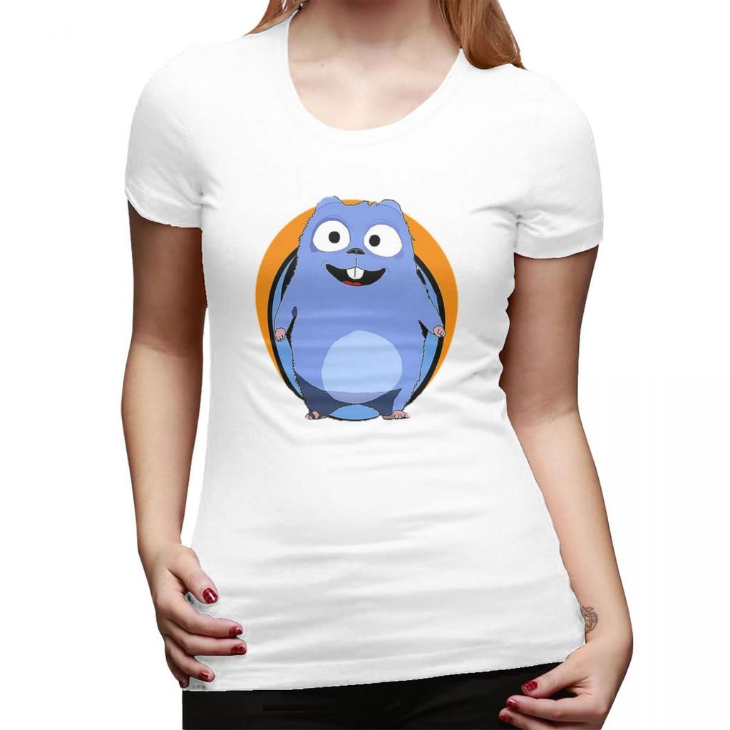 Grizzy und die Lemminge T-Shirt für Damen Rundhalsausschnitt Streetwear T-Shirts Damen T-Shirts Kurze Sommerkleidung Oberteile
