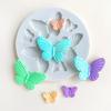 1Pieces 6 Grids Butterfly Silicone Mold Sugarcraft Mold Cookie Cupcake Chocolate Baking Mold Outdoor Tableware