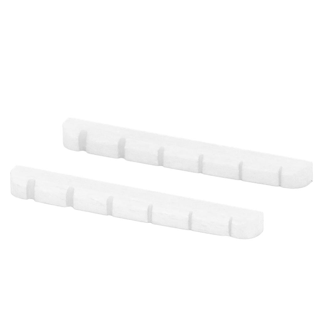 2Pcs Electric Guitar Nut Bone 6 String Pre Slotted Guitar Nut Replacement for Strat