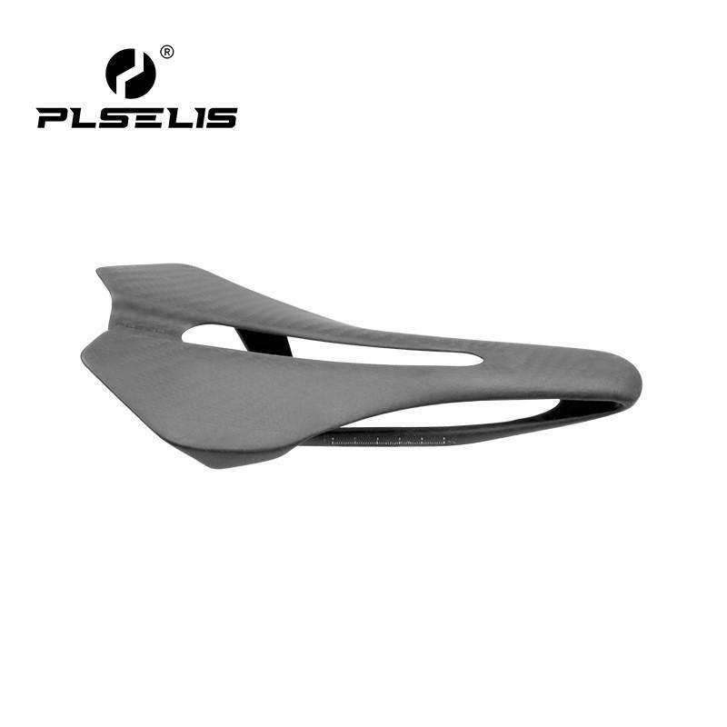 PLSELIS Carbon Fiber Bicycle Saddle Lightweight Ergonomic Hollow Nose Breathable Mountain Bike Seat PS-3001A