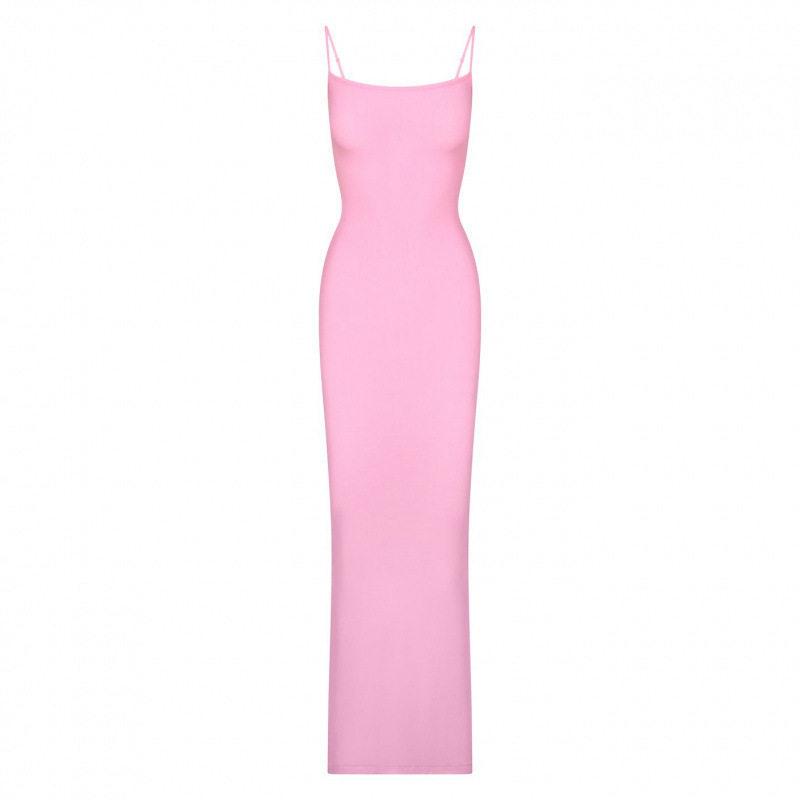 Skims Kardashian Yi Mengling same Spice Girl Threaded Suspender Dress Women's Halter Skinny Hip Wrap Long Skirt