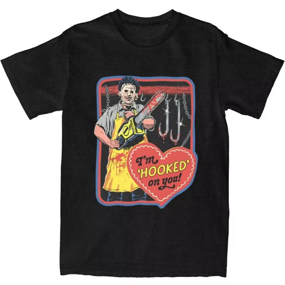 

Я подсел на тебя Техасская резня бензопилой Мужская Женская Футболка Смешной Ужас Юмор Футболки Футболка Классическая Одежда XXXXXL чёрный