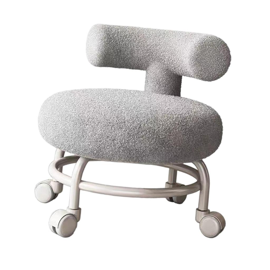 Adjustable Back Support Rolling Stool for Home And Office Use