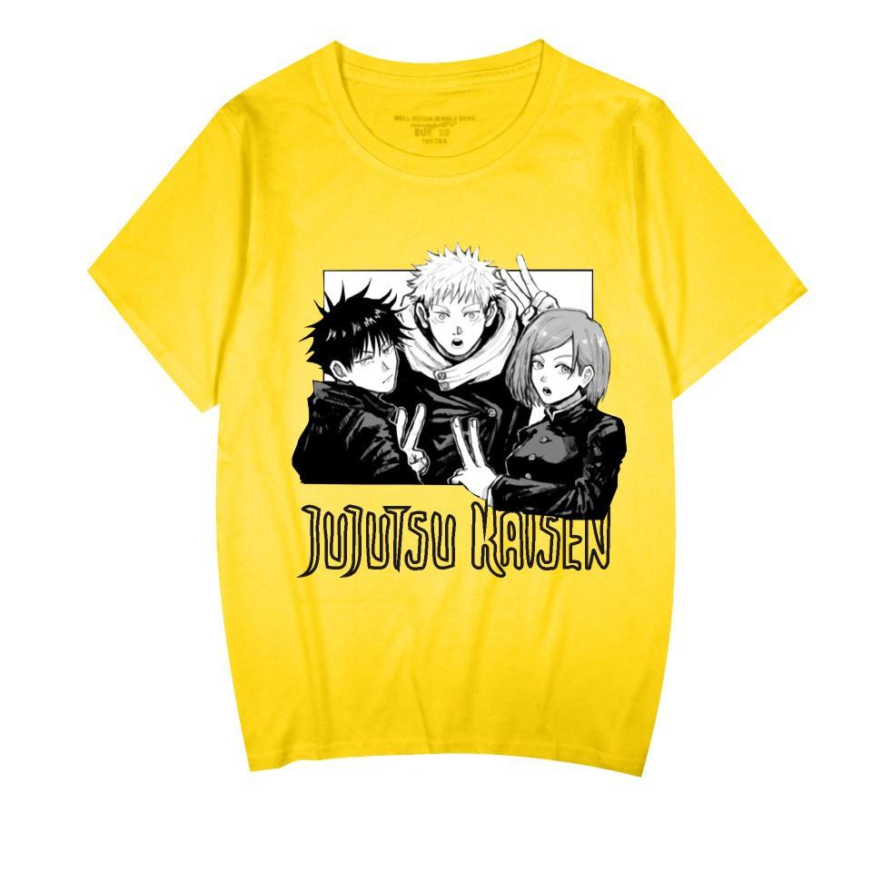 

Jujutsu Kaisen Printed Men s T-shirt Unisex Casual Fashion Street Style Short-sleeved Tops T-shirt XXS жовтий