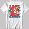 Ariel Princess Disney Short Sleeve White-Black Men's / Women's T Shirt C528