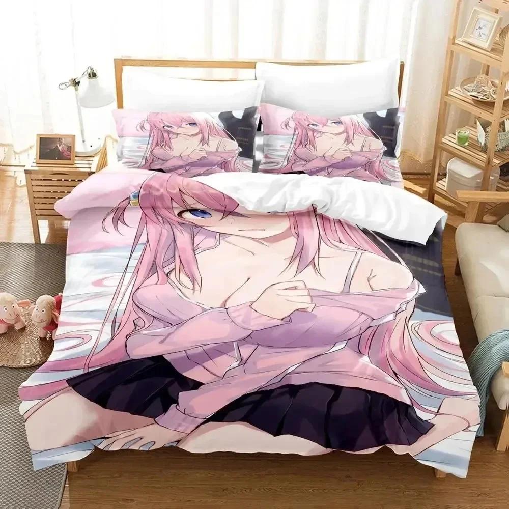 3D Print Anime Hitori Gotoh Bocchi the Rock Comfortable Duvet Quilt Cover Pillowcase Bedding Set Bedroom Decoration Home Textile