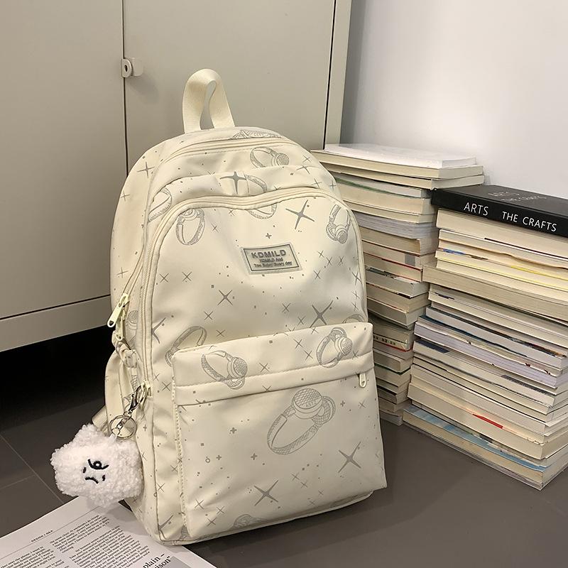 Schoolbag Japanese school bag for girls Junior high school students Cute star backpack Large capacity casual male college student travel backpack tide