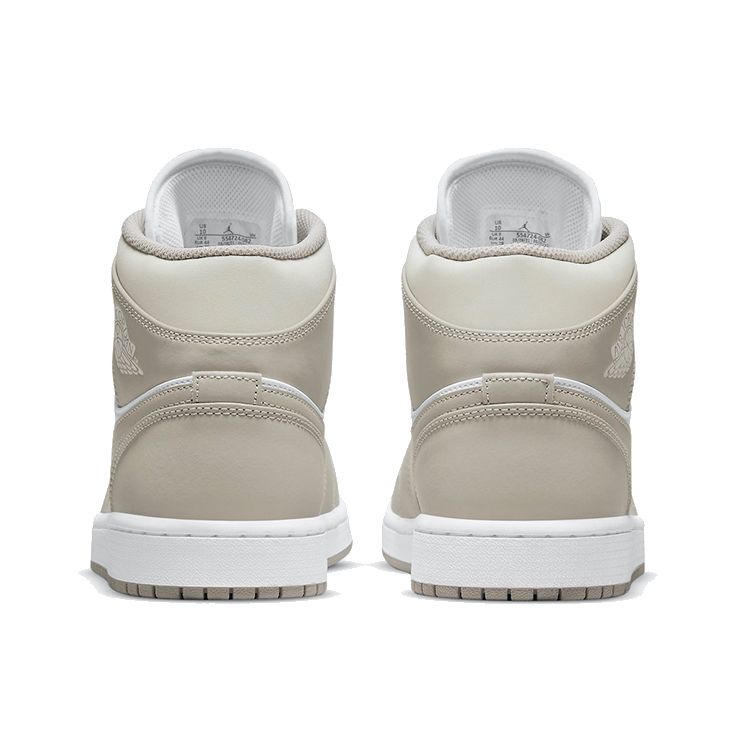 Air Jordan 1 Mid College Grey Men Sneakers Light-Bone White 554724-082