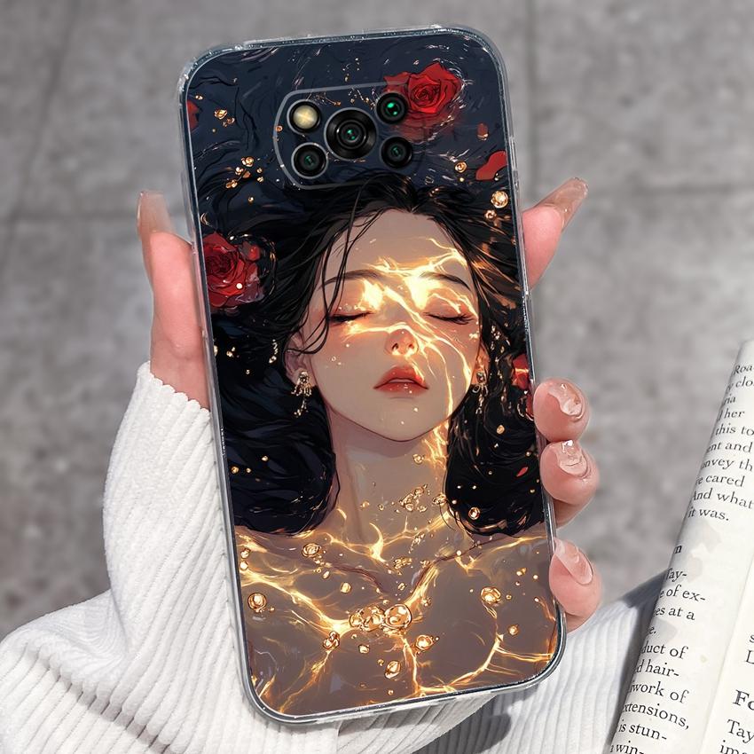 Clear Phone Case For Xiaomi Poco X3 X4 NFC X5 X6 X7 Pro F4 GT F5 Soft TPU Casing Retro Pocket Watch Patterns Shockproof Shell For Xiaomi Cover Capa