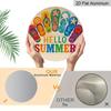 2D Flat, 1pc Aluminum Flip Flops Hello Summer Wall Sign - Retro Beach House Decor with Flip-Flop Design, Lightweight Suitable for Bedroom, Kitchen
