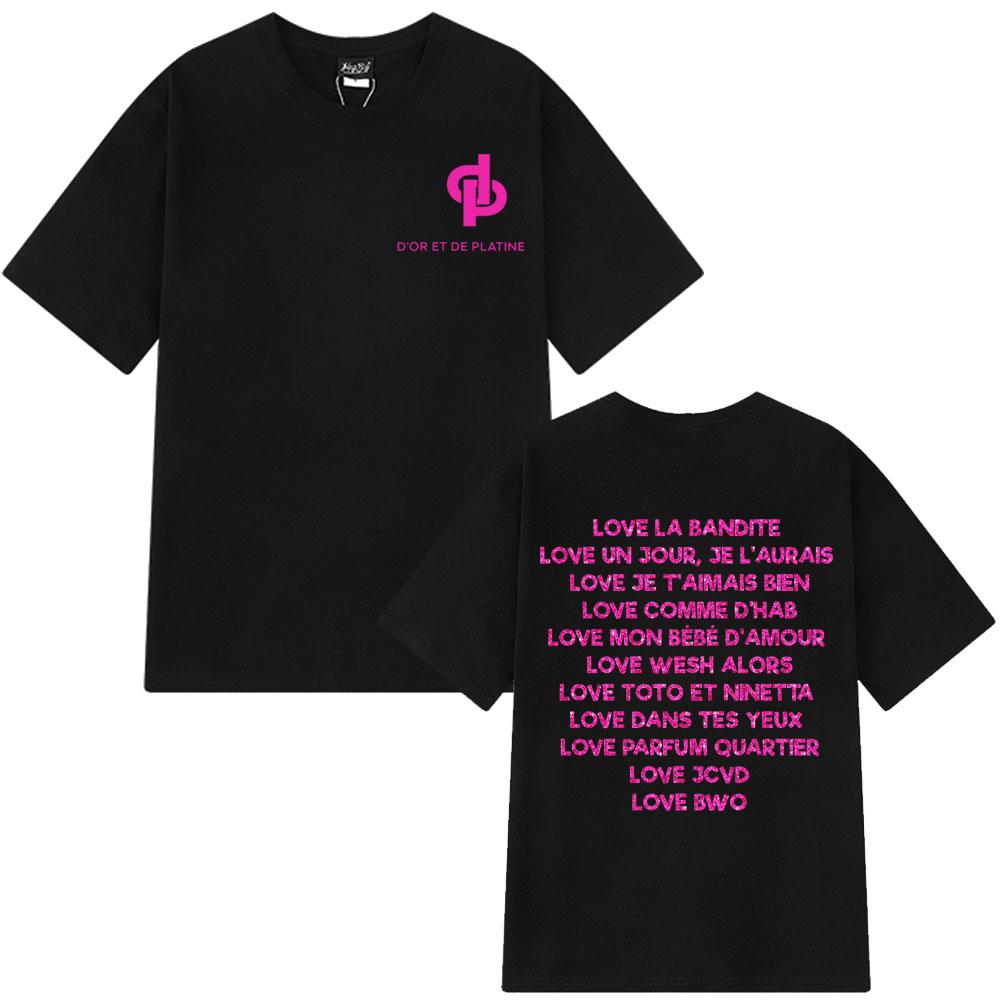 

France Rapper Jul Graphic Vintage T-shirt Man Woman Fashion Hip-hop Shirt Summer Short-sleeved Cotton Oversized Aesthetic Tee... S разноцветный