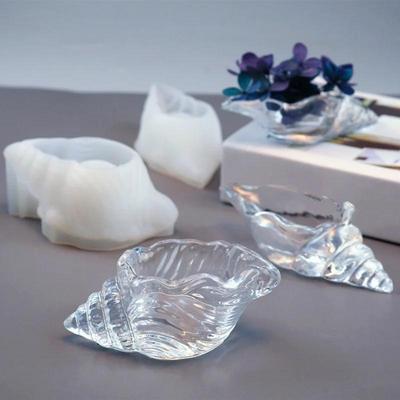 New DIY Crystal Epoxy Mirror Three-dimensional Conch Elephant Makeup Eggs Storage Box Shell Ocean Silicone Mold Home Supplies
