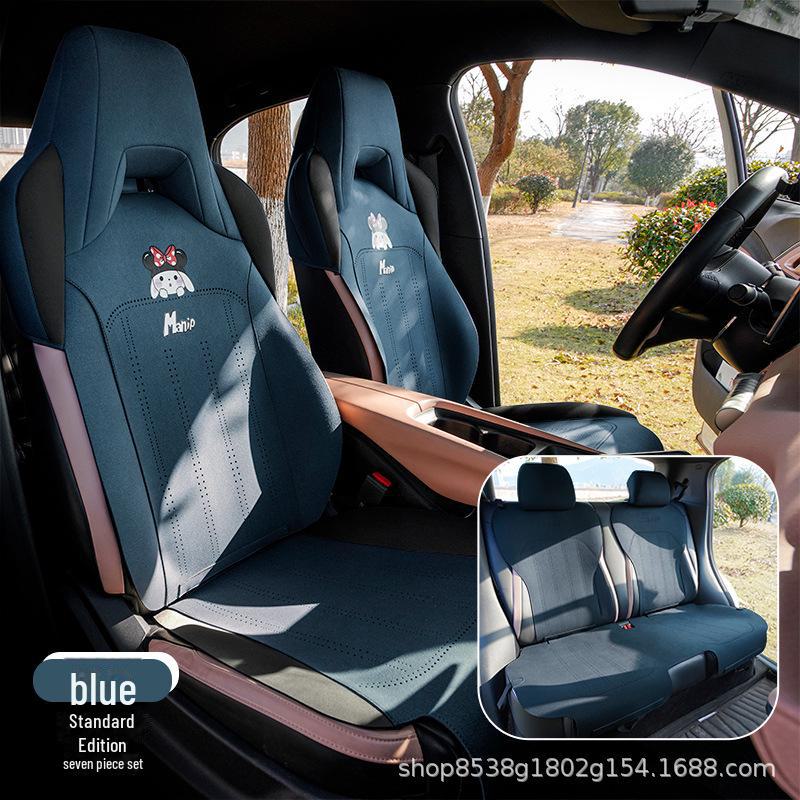 

Cartoon Suede Seagull Seat Cover, All-Season Breathable Cushion for Autumn and Winter, Ladies Half-Enclosed Design Seagull