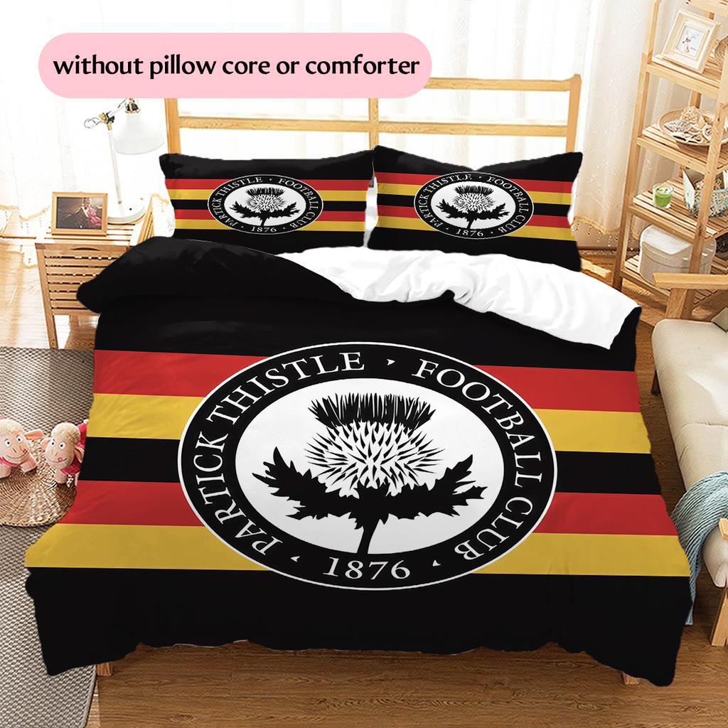 Partick Thistle Football Club Pattern Bedding Quilt Set  Home Decoration  Gift (1 * duvet cover + 2 * pillowcase  without core)