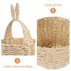 Rabbit Flower Basket Ear Woven Decor Hand Storage for Gifts Weave Candy Iron Paper Rope with Handle Party Candy Basket