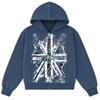 TK Vintage American Street Red Flag Hoodie Unisex Loose Y2K Sweatshirt
