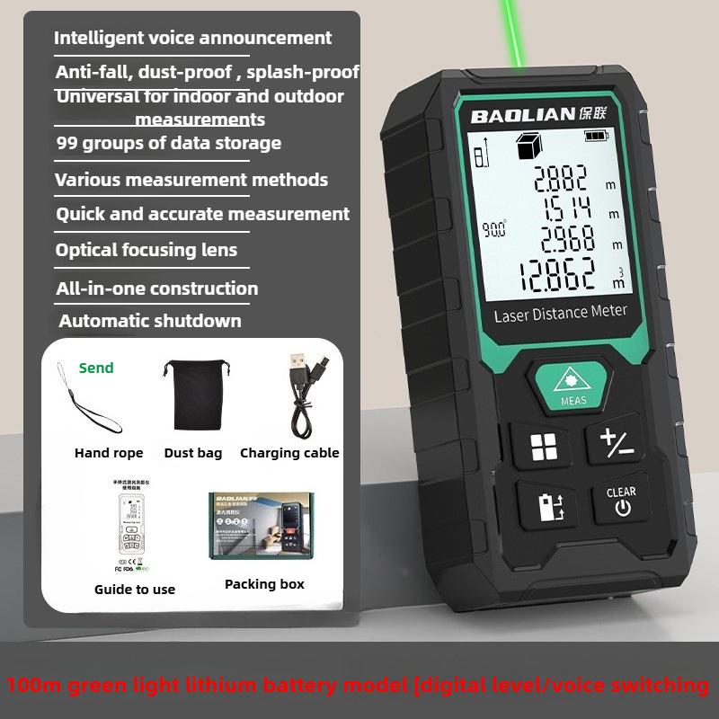 Handheld Laser Rangefinder Portable Digital Measuring Tools High Precision Laser Tape Range Finder Building Ruler Test Tools
