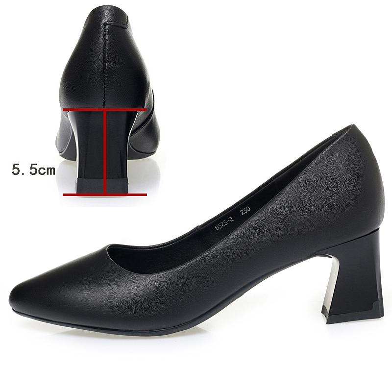 

Fashion AIYUQI 2025 new style women s leather shoes Square heel slip-on work formal shoes for women Fashionable high heel female shoes 40