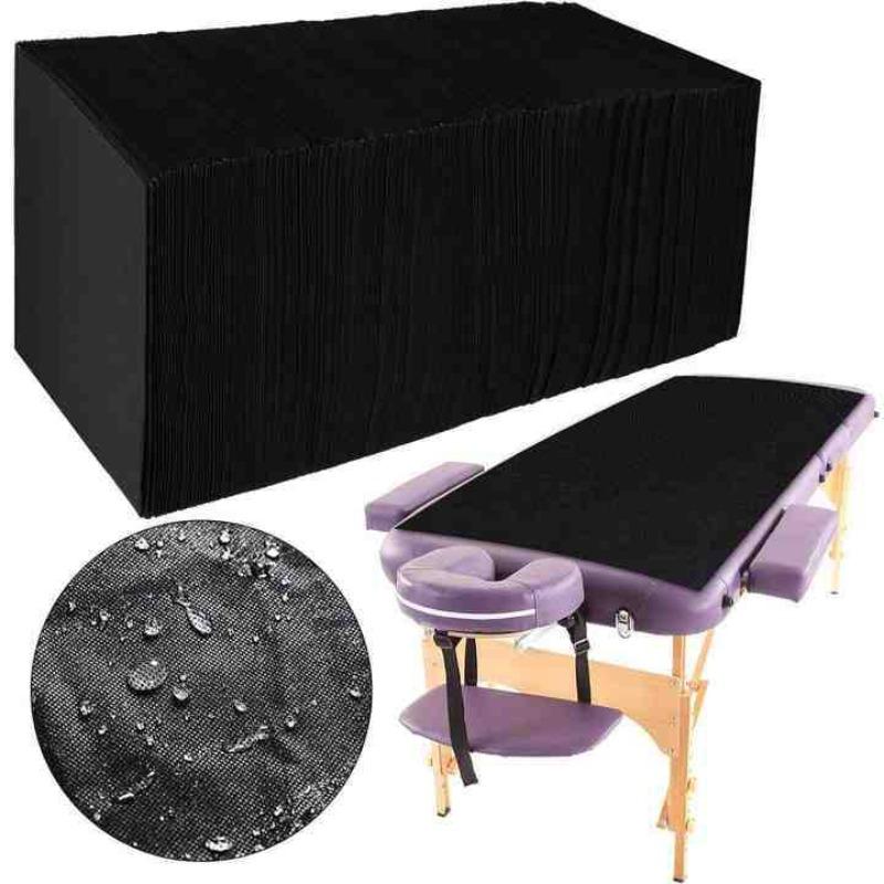 50/100pcs Thickened Black Disposable Bed Sheets PP Non-Woven Fabric Special for Beauty Salon Massage Mattress