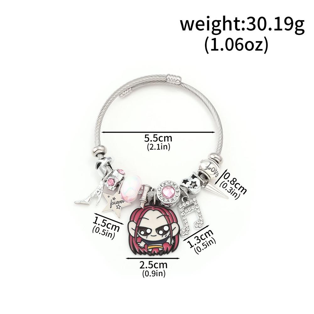 Kpop Dämonenjäger Perlen Cartoon Anime Armband Anhänger Perlen DIY Armband Armreif Mädchen Schmuck Kinder Geschenke