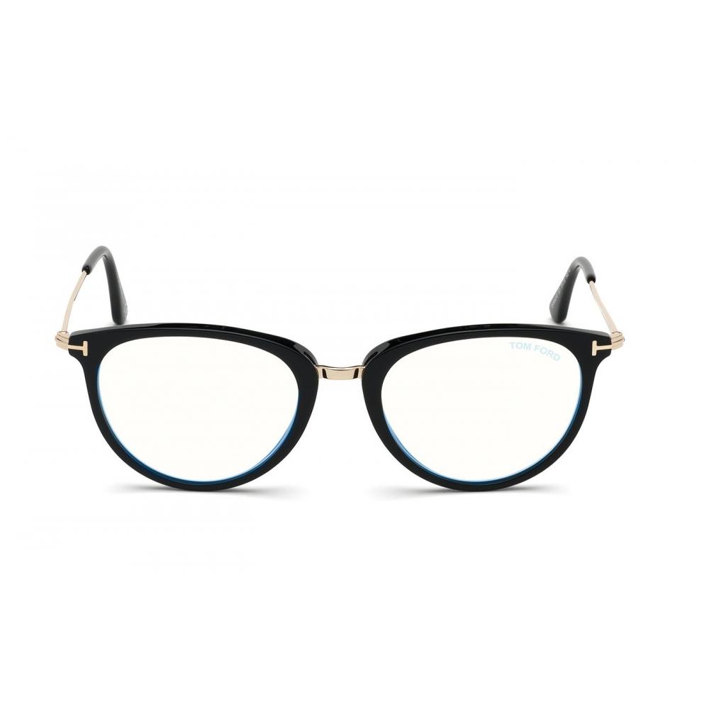

Tom Ford FT5640 B 001 Оптические синие блочные рамки Cateye na