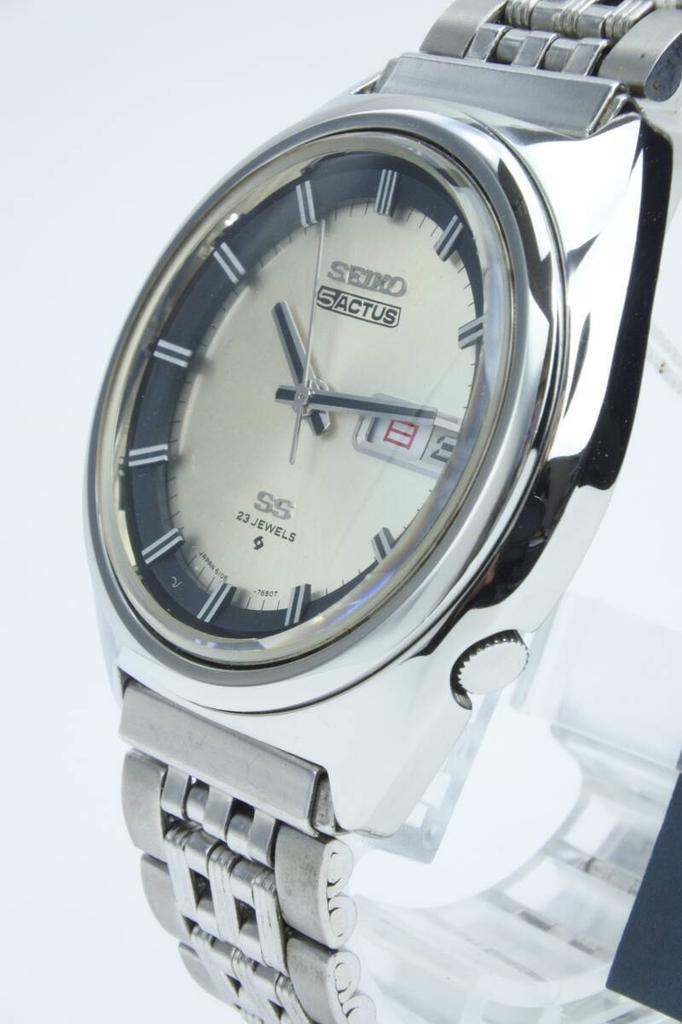 A Masterpiece of Japanese Seiko 5 ACTUS SS 23 Unique Automatic In Excellent Condition Ya2005 Craftsmanship1972 6106-7520 Jewels, Dial, Men's
