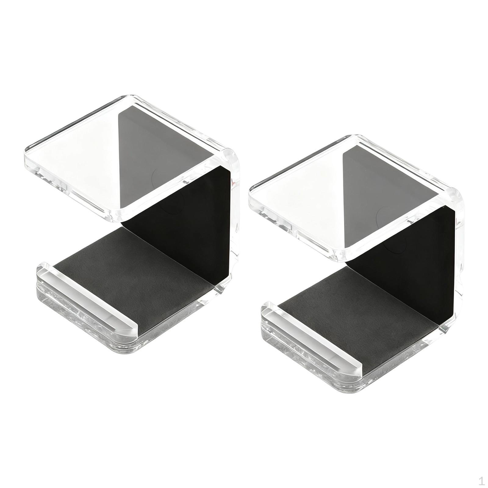 

2 Pieces Hockey Stick Holder Horizontal Acrylic Puck Shelf Equipment Organizer Suitable for Bar чистий